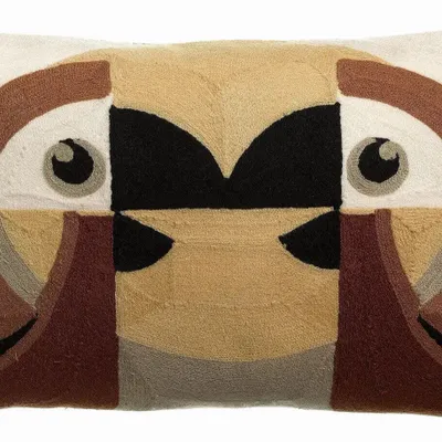 Coussins - Coussin brodé Loro Naturel 30 x 50 - MAISON VIVARAISE - SDE VIVARAISE WINKLER