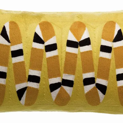 Cushions - Embroidered Cushion Yoka Mangue 30 X 50 - MAISON VIVARAISE - SDE VIVARAISE WINKLER