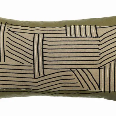 Coussins - Coussin brodé Kori Cèdre 40 x 65 - MAISON VIVARAISE - SDE VIVARAISE WINKLER