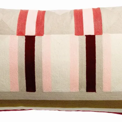 Cushions - Embroidered cushion Jason Mousse 40 X 65 - MAISON VIVARAISE - SDE VIVARAISE WINKLER