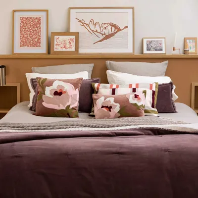Cushions - Embroidered cushion Jason Mousse 40 X 65 - MAISON VIVARAISE - SDE VIVARAISE WINKLER