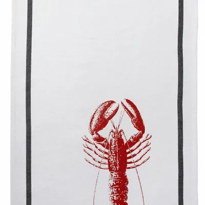 Dish towels - Tea towel Homard Blanc/Rouge 50 X 70 - LA CERISE SUR LE GATEAU