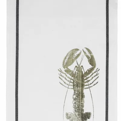 Torchons - Torchon Homard Or Blanc 50 x 70 - LA CERISE SUR LE GATEAU