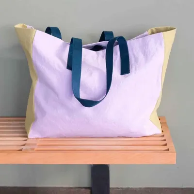Sacs et cabas - Sac cabas Tricolo Lilas ananas 38 x 46 x 18 - LA CERISE SUR LE GATEAU
