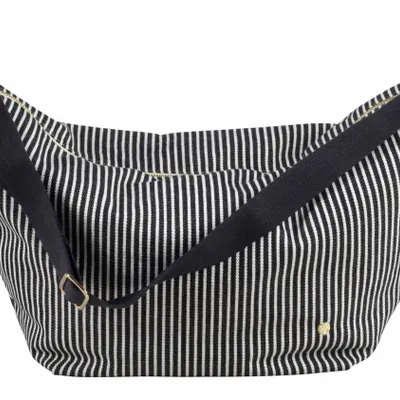 Sacs et cabas - Sac demi-lune Basile Caviar 53 x 28 x 12 - LA CERISE SUR LE GATEAU