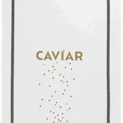 Dish towels - Kitchen towel Caviar Blanc 50 X 70 - LA CERISE SUR LE GATEAU