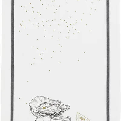 Dish towels - Huîtres et Citron Kitchen towel Blanc 50 X 70 - LA CERISE SUR LE GATEAU
