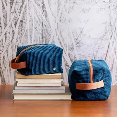 Clutches - Loen cube toiletry bag Océan L 14 X 22 X 11 - LA CERISE SUR LE GATEAU
