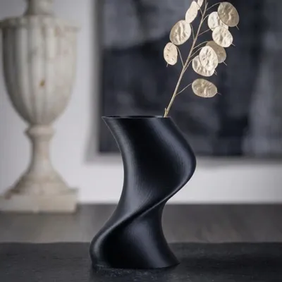 Aménagements pour bureau - Vase imprimé en 3D « BAILE » | Noir - AUURA