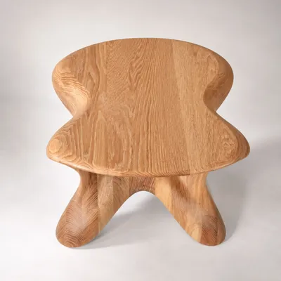 Tabourets - Aura | Tabouret Sculpté Exclusif | Chêne Européen Massif - NEXART