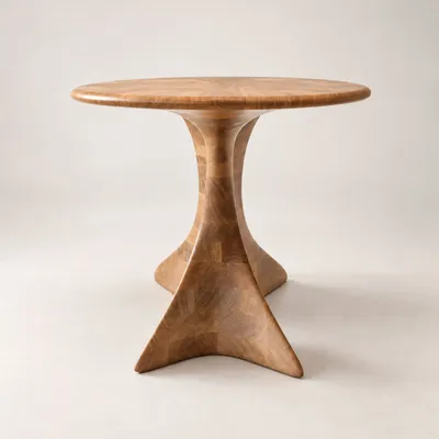 Design objects - Aphrodite Sculpted Table | European Oak Wood - NEXART