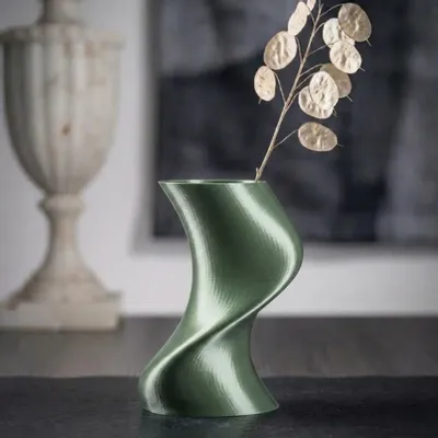 Aménagements pour bureau - Vase imprimé en 3D « BAILE » | Vert émeraude - AUURA