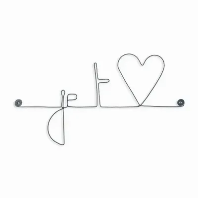 Gifts - Wire Wall Decor - Love message: I love you - BIJOUX DE MUR