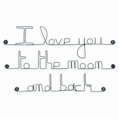 Objets de décoration - Décoration Murale - "I love you to the moon and back" - Citation Amour - BIJOUX DE MUR