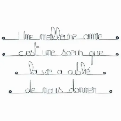 Other wall decoration - Wire "Best Friend" Gift - BIJOUX DE MUR