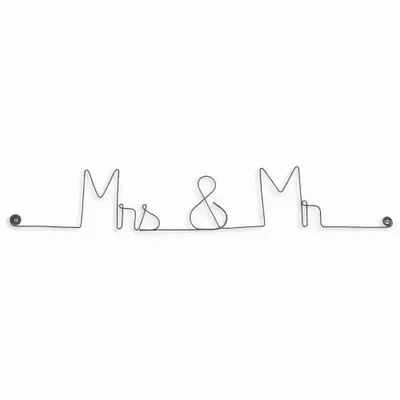 Autres décorations murales - Cadeau Saint Valentin : Mrs & Mr - BIJOUX DE MUR