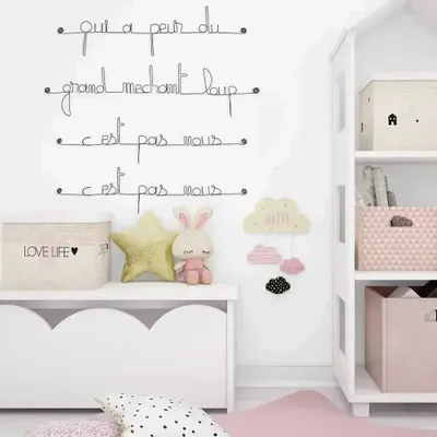 Objets déco enfant - Déco Murale Chambre Comptine Enfant en métal - BIJOUX DE MUR