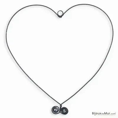 Other wall decoration - Wire wall decoration "Large Heart" - Wall jewelry - BIJOUX DE MUR
