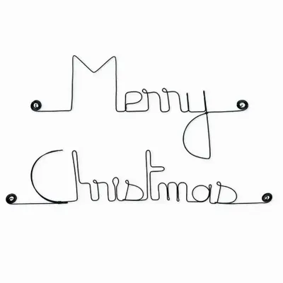 Other Christmas decorations - Christmas wire decoration: "Merry Christmas" - BIJOUX DE MUR