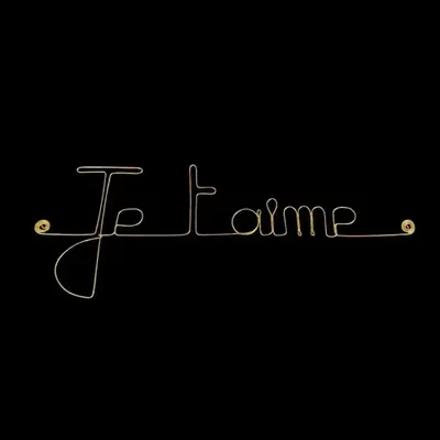 Other wall decoration - I love you gold brass wire wall decoration - BIJOUX DE MUR