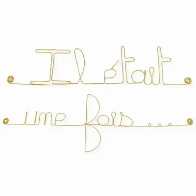 Other wall decoration - Once Upon a Time Gold Brass Wire Wall Decor. - BIJOUX DE MUR
