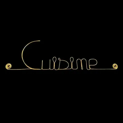 Other wall decoration - Gold Brass Wall Decor - "Kitchen" Word - BIJOUX DE MUR