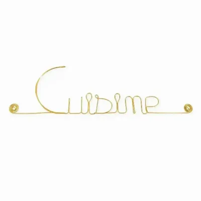 Other wall decoration - Gold Brass Wall Decor - "Kitchen" Word - BIJOUX DE MUR