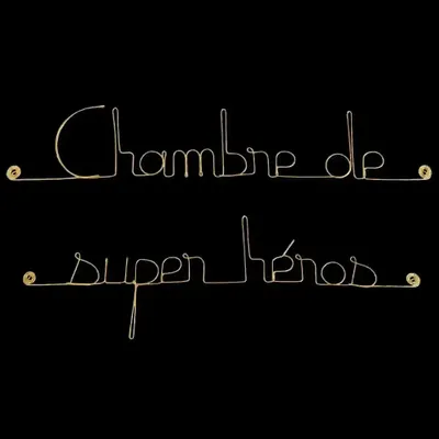 Other wall decoration - Gold Brass Wire Wall Decor Superhero Room - BIJOUX DE MUR