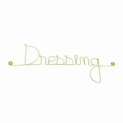 Other wall decoration - Gold Brass Wall Decor - "Dressing Room" Door Sign - BIJOUX DE MUR