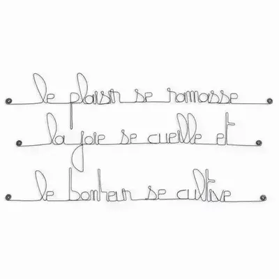 Other wall decoration - Metal Wall Decoration Quote "Life and Happiness" - BIJOUX DE MUR