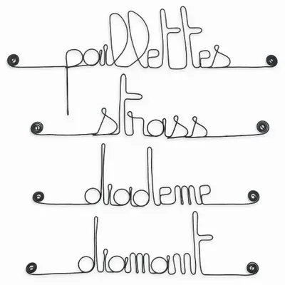 Cadeaux - Lot de petits messages " FILLE " - BIJOUX DE MUR