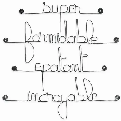 Children's decorative items - Set of small wire messages - TEENAGE BOY - BIJOUX DE MUR