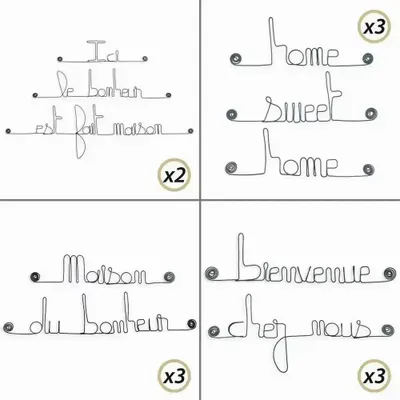 Autres décorations murales - Pack Implantation 10% OFF : Décoration Murale "MAISON" - BIJOUX DE MUR