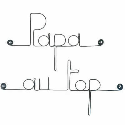 Decorative objects - Wire Wall Decoration\" Dad at the top\ "” - to pin - BIJOUX DE MUR
