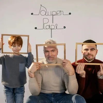 Other wall decoration - Wire Wall Decoration\" Super Papi\” - to pin - BIJOUX DE MUR