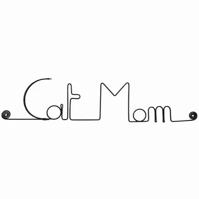 Gifts - Wall decoration\" Cat\ "” made of wire\ "Cat Mom\” - to pin - BIJOUX DE MUR