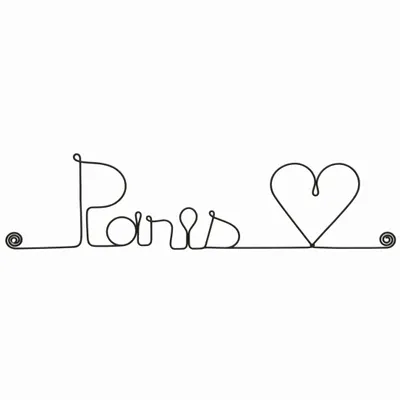 Gifts - Wire Wall Decoration - City -\" Paris\ "” - to be pinned - BIJOUX DE MUR