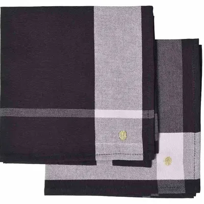 Napkins - Set of 2 La nonna napkins Caviar 45 X 45 - LA CERISE SUR LE GATEAU