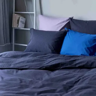 Linge de lit - Housse de couette Line Blue 200 x 140 - LA CERISE SUR LE GATEAU