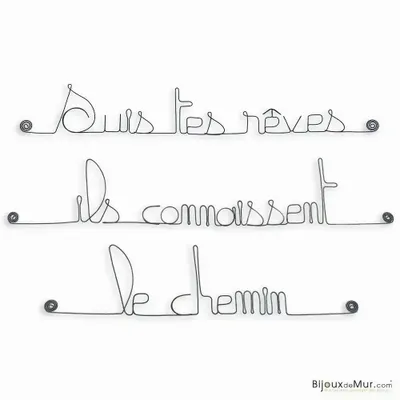Autres décorations murales - Décoration Murale "Suis tes rêves ils connaissent le chemin" - BIJOUX DE MUR
