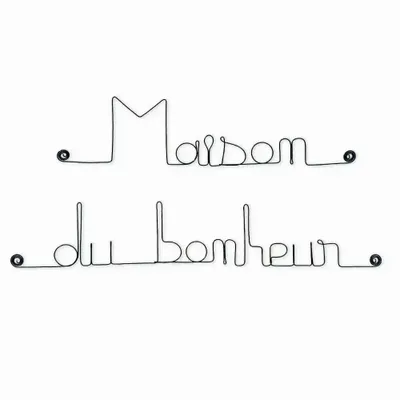 Other wall decoration - Wire Wall Decor " House of Happiness ” - Wall Jewelry - BIJOUX DE MUR