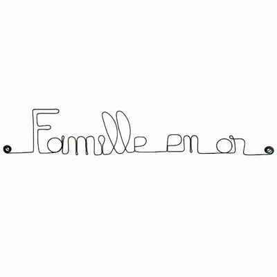 Other wall decoration - Golden Family Wire Wall Decoration - pinnable - BIJOUX DE MUR