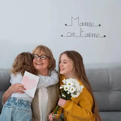 Other wall decoration - Grandmothers' Day "Grandma, we love you" - in Wire - BIJOUX DE MUR