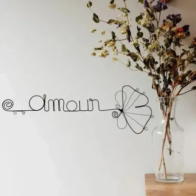 Other wall decoration - Grandfathers' Day "Daddy I love you" - in Wire - BIJOUX DE MUR