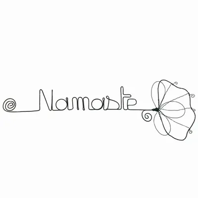 Autres décorations murales - Fleur de Ginkgo - "Namaste" - Décoration murale fil de fer - BIJOUX DE MUR
