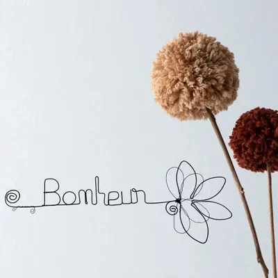 Other wall decoration - Lotus Flower - "Happiness" - Wire Wall Decoration - BIJOUX DE MUR
