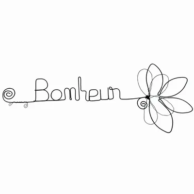 Other wall decoration - Lotus Flower - "Happiness" - Wire Wall Decoration - BIJOUX DE MUR