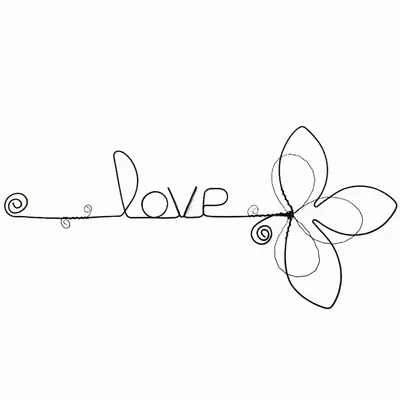 Other wall decoration - Fleur de Lys - "Love" - ​​Wire wall decoration - BIJOUX DE MUR