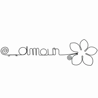 Other wall decoration - Daisy Flower - "Love" - ​​Wire Wall Decoration - BIJOUX DE MUR