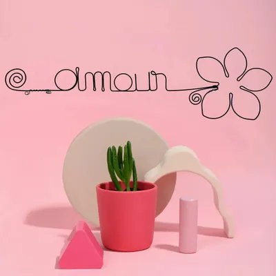 Other wall decoration - Daisy Flower - "Love" - ​​Wire Wall Decoration - BIJOUX DE MUR